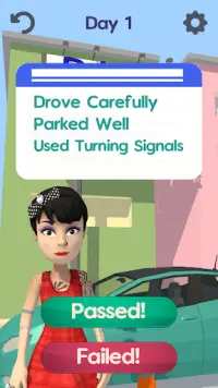 Driving Test-3D car simulation Screen Shot 1