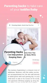 Pregnancy & Parenting App Screen Shot 1