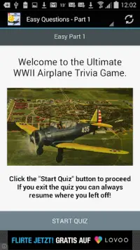 World War 2 Aircraft Trivia Screen Shot 1