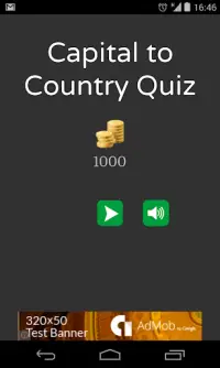 Capital City to Country Quiz Screen Shot 0