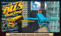 Flying School Bus Racing Screen Shot 2
