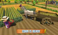 コーンファームプロフェッショナル：Blocky Farmer Simulator Screen Shot 2