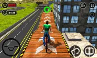 Rooftop Bicycle Stunt Rider 3D Screen Shot 2
