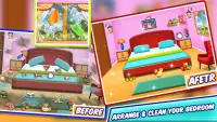 女の子の家の掃除：部屋の掃除ゲーム Screen Shot 2