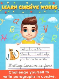 Kids Learn Cursive Writing - Cursive For Toddlers Screen Shot 3