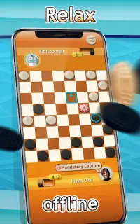 Checkers - Draughts Multiplayer Board Game Screen Shot 1