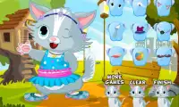 귀여운 키티 스타일링 - 애완 동물 게임 Screen Shot 1