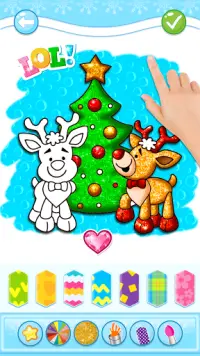 Christmas Coloring Game - Learn Colors Screen Shot 1