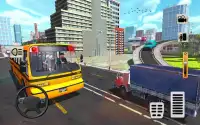 Bus Sekolah Menengah Mengemudi 2017: Game Bus yang Screen Shot 4