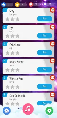 Kpop Piano Tiles Magic : All Korean Songs Offline Screen Shot 2