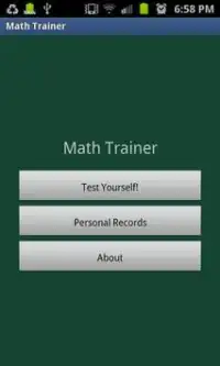 Basic Math Trainer Screen Shot 0