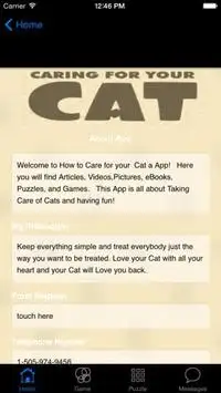 Caring for Cat-cat android app Screen Shot 3
