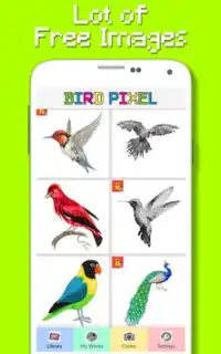 Bird Color By Number - Pixel Art Screen Shot 1