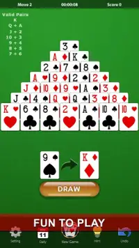 Pyramide Solitaire: La carte  puzzle Screen Shot 1