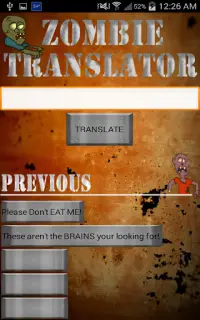 Zombie Translator Screen Shot 2