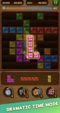Puzzle de blocos de madeira - Explosão de jóias Screen Shot 4