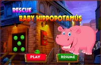 Best Escape Game 170 - Rescue Baby Hippopotamus Screen Shot 2
