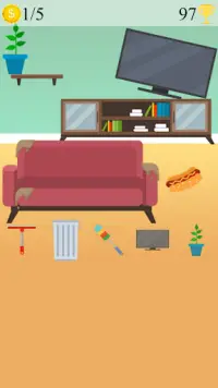 jogo de limpeza de casa de sala Screen Shot 0
