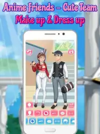 Amici Anime - Cute Team Make Up & Dress Up Screen Shot 3