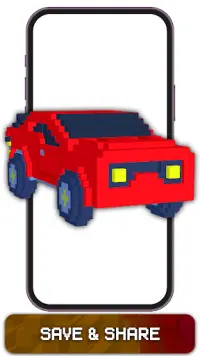Cars Color by Number Voxel Art Screen Shot 7