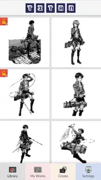 Titan Characters - Pixel Art Screen Shot 0