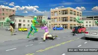 Volador Robot Superhéroe : Crimen Ciudad Rescate Screen Shot 3