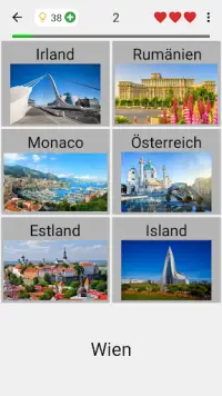 Hauptstädte aller Länder der Welt: Geographie-Quiz Screen Shot 3