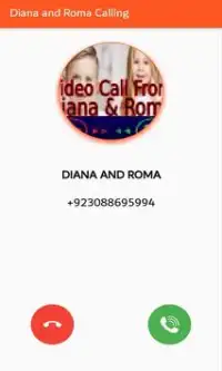Diana & Roma Fake Video Call Screen Shot 2