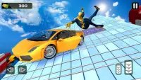 Superhero Car Stunts - Racing Car Games Screen Shot 0