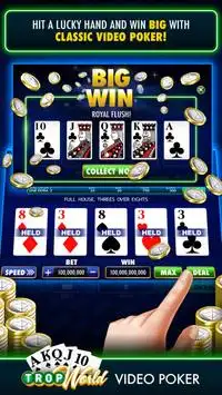 TropWorld Video Poker | Free Video Poker Screen Shot 3