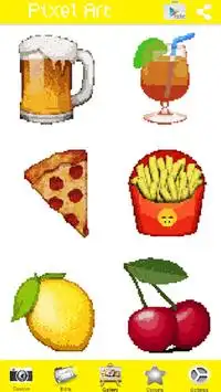 Coloring Food by Number Pixel Art Screen Shot 1