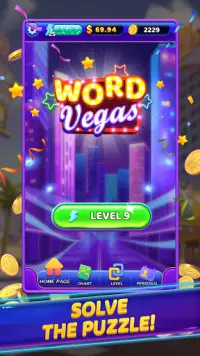 Word Vegas - Free Puzzle Game to Big Win Screen Shot 0