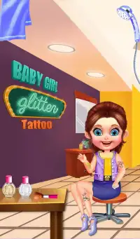 Baby Girl Glitter Tattoo Screen Shot 0