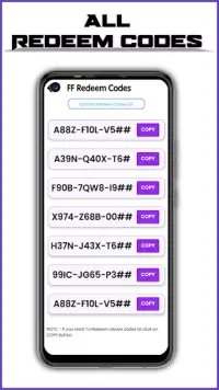 FF Redeem Codes - Get Dimonds. Screen Shot 1