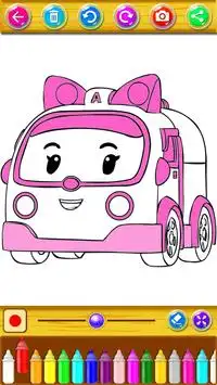 coloring anime cars and transportation Screen Shot 4