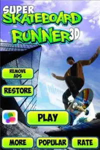 Super SkateBoard Runner 3D Screen Shot 0