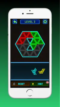 Glow Block Puzzle! Block Triangle Puzzle Tangram Screen Shot 1