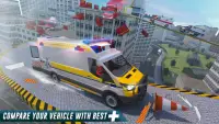 Stickman Ambulance Крыша Jumping - Rooftop Трюки Screen Shot 3