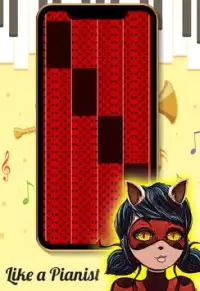 Cat Ladybug Red Piano Tiles Screen Shot 0