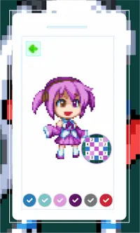 Anime Miku Chibi Pixel Art Game Screen Shot 3