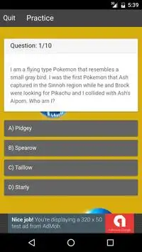 Trivia Quiz for Pokemon Fans Screen Shot 2