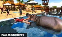 Angry Hippo Attack Simulator-City & Beach Attack Screen Shot 9