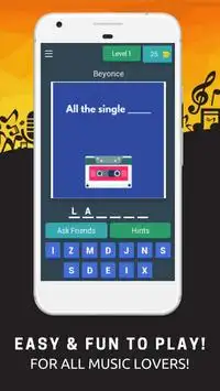 Guess the Song: Music Lyrics Trivia Game 🎵 Screen Shot 0