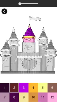 Coloring Princess By Number Game Screen Shot 2