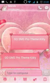 Theme Kitty for GO SMS Pro Screen Shot 1
