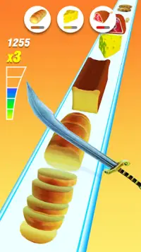 식품 슬라이서 - 식품 절단 게임 Screen Shot 2