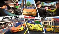Spor araba taksi şoförü gerçek taksi oyunları 2019 Screen Shot 10