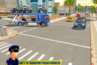 Police ATV Bike Transport Truck Driving Screen Shot 2