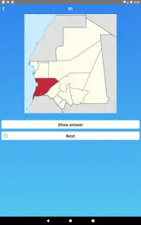 Mauritania: Regions & Provinces Map Quiz Game Screen Shot 11