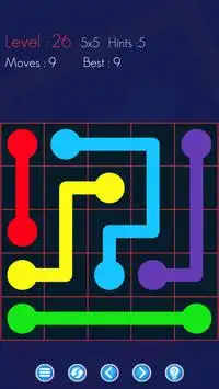 The Flowing Free Game - Connect the same Color DOT Screen Shot 1